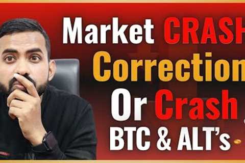 CRYPTO MARKET CRASH - Bitcoin BTC Price Prediction | ETH,SOL,APT,CYBER,LTC | Crypto News Hindi Today